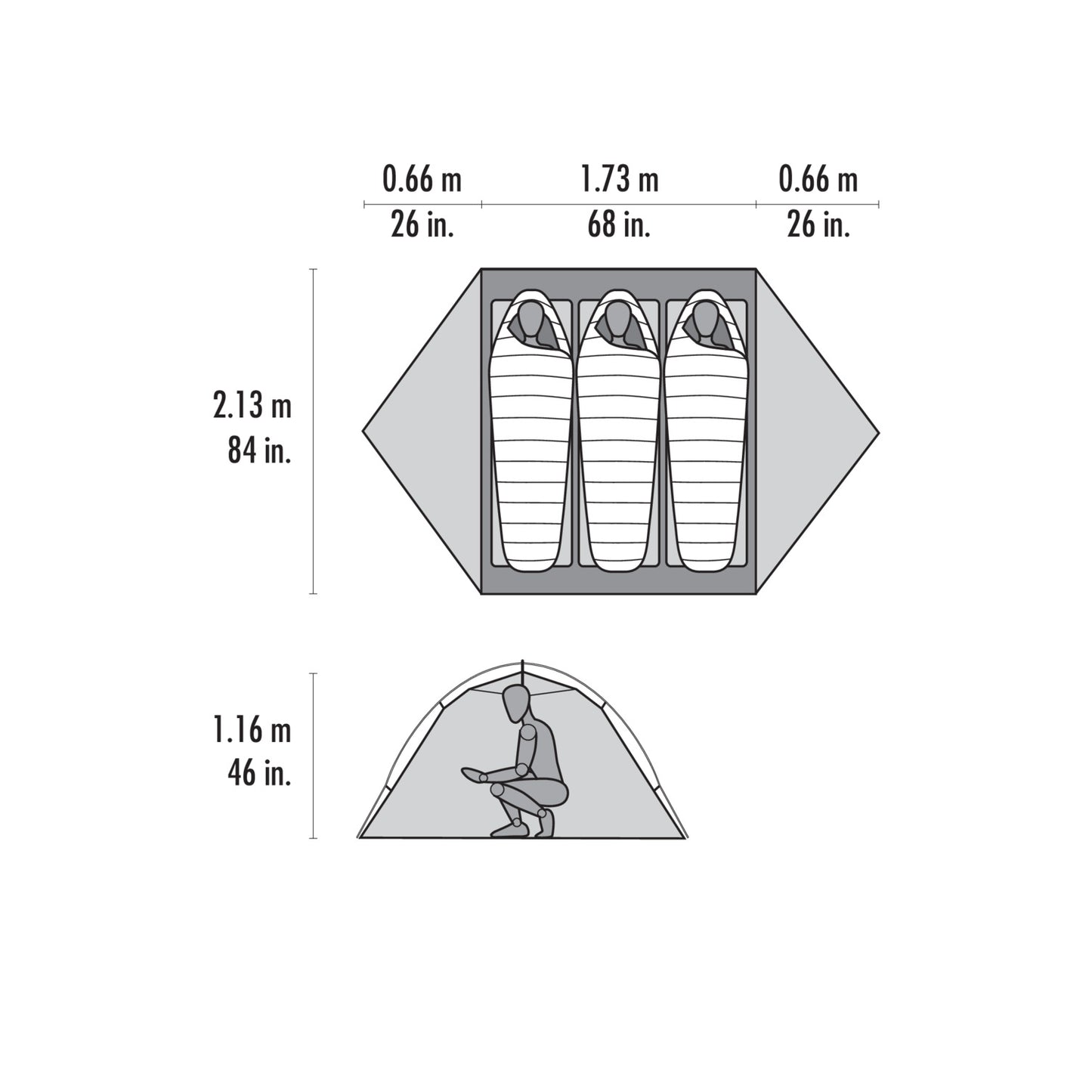 MSR Hubba Hubba 3 (3 Season) Tent - Past Season